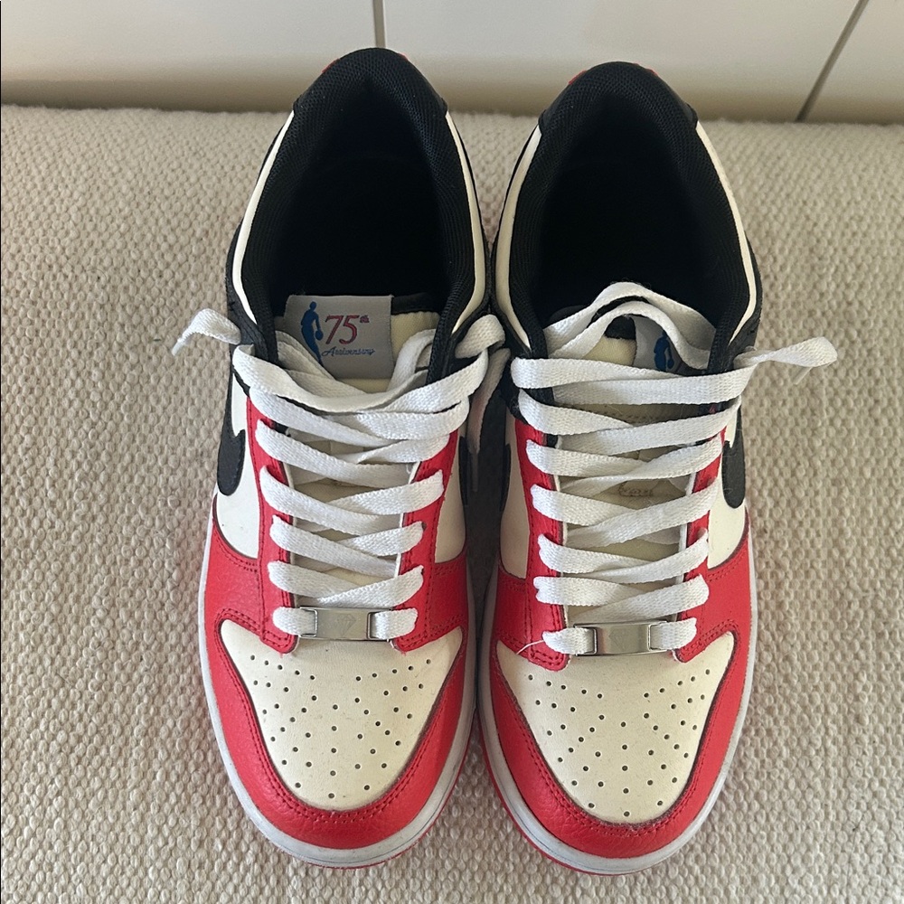 Red and White Sneakers